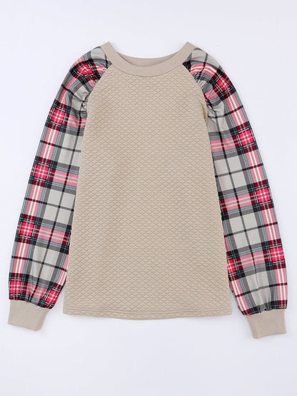 Everyday Plaid and Knit Hoodie