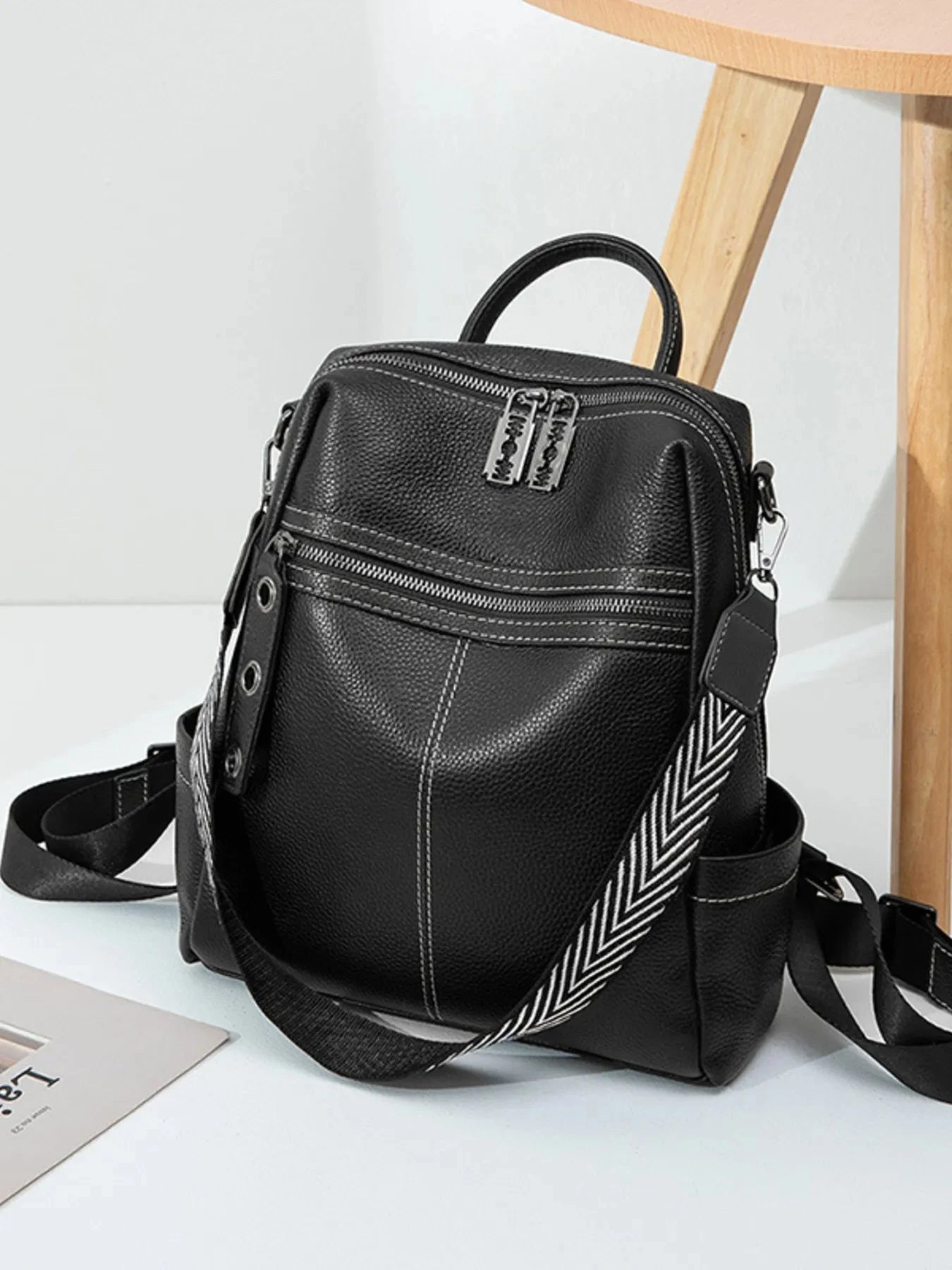 Leather Multi-Compartment Backpack Bag Coco’s Tee Boutique