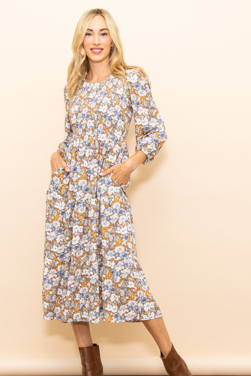 PinkBlush floral maternity dress packaging and product presentation