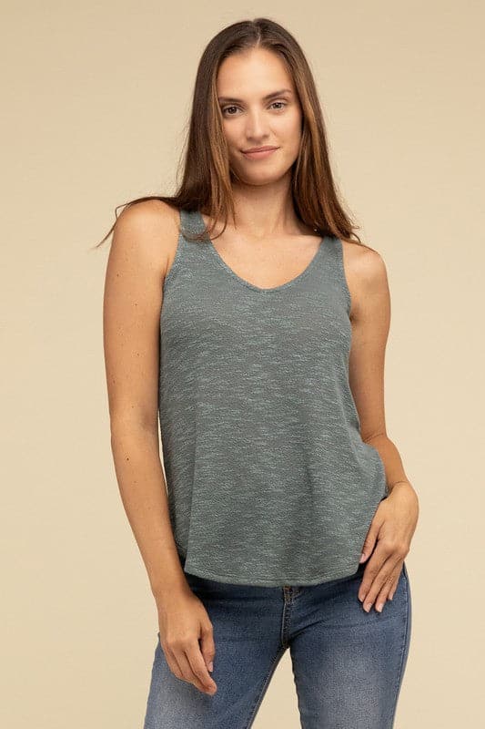 V Neck Sleeveless Cami Top.