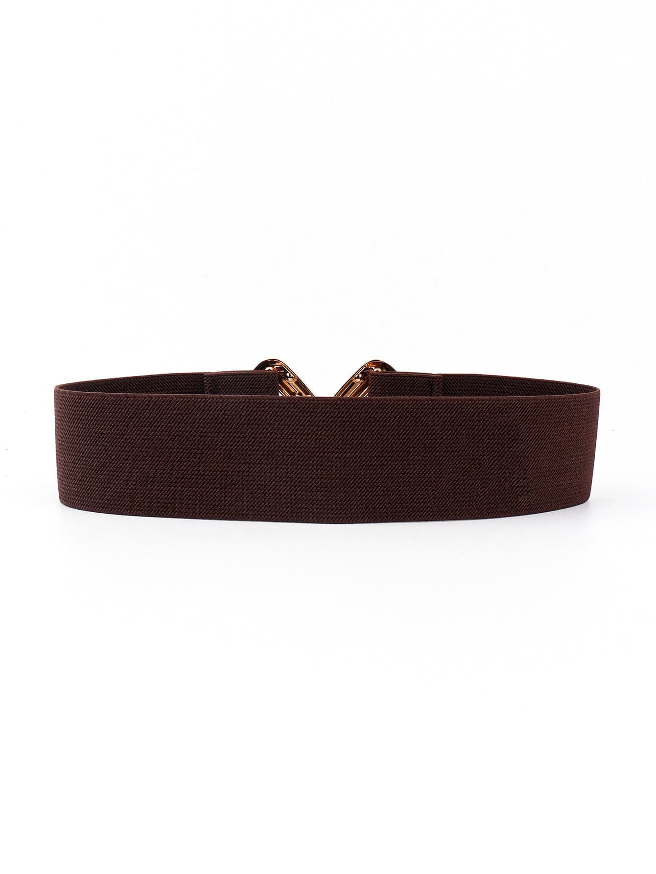 Geometric Buckle Elastic Wide Belt.