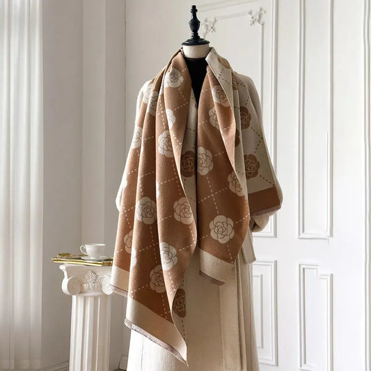 Floral Raw Hem Scaarf Simply Love