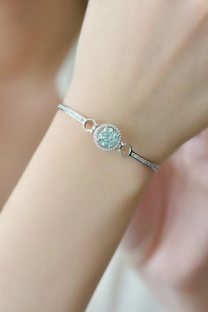 2 Carat Moissanite Platinum-Plated Bracelet.