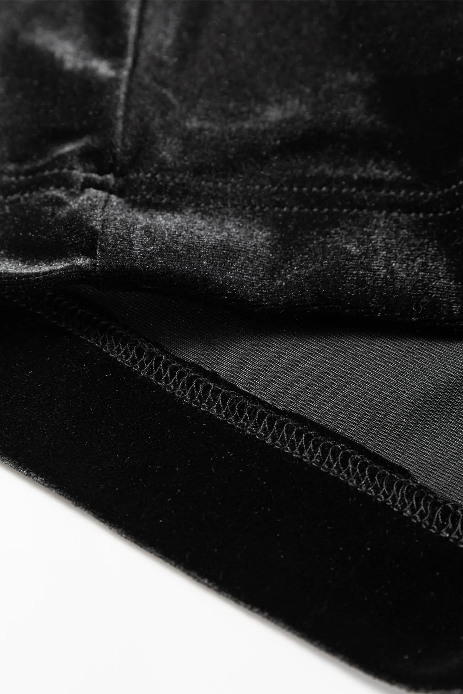 Black Shiny Velvet Drawstring High Waist Straight Leg Casual Pants for Women Dear-Lover Dropshipping