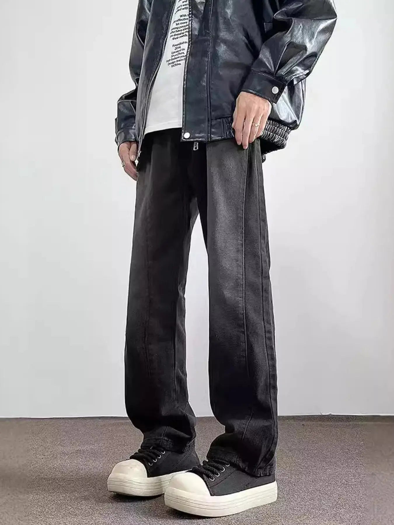 Men's Full Size Vintage Wash Wide Leg Jeans Plus Size Simply Love