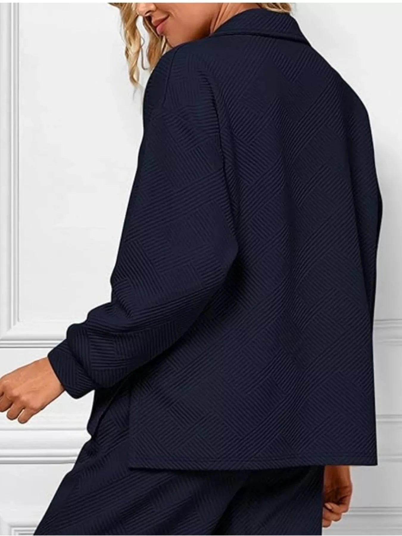 Side Slit Textured Top and Drawstring Pants Set Coco’s Tee Boutique