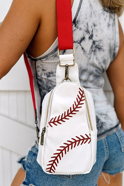 Racing Red Sling Bag with Balls Pattern