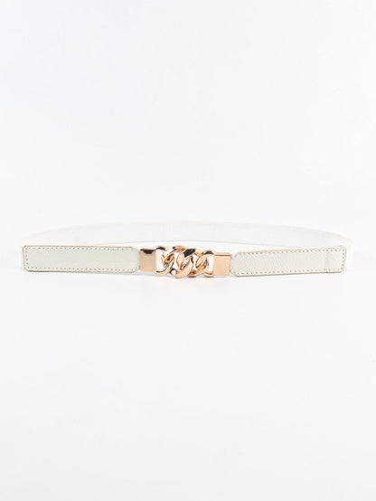 Zinc Alloy Buckle Elastic PU Belt.