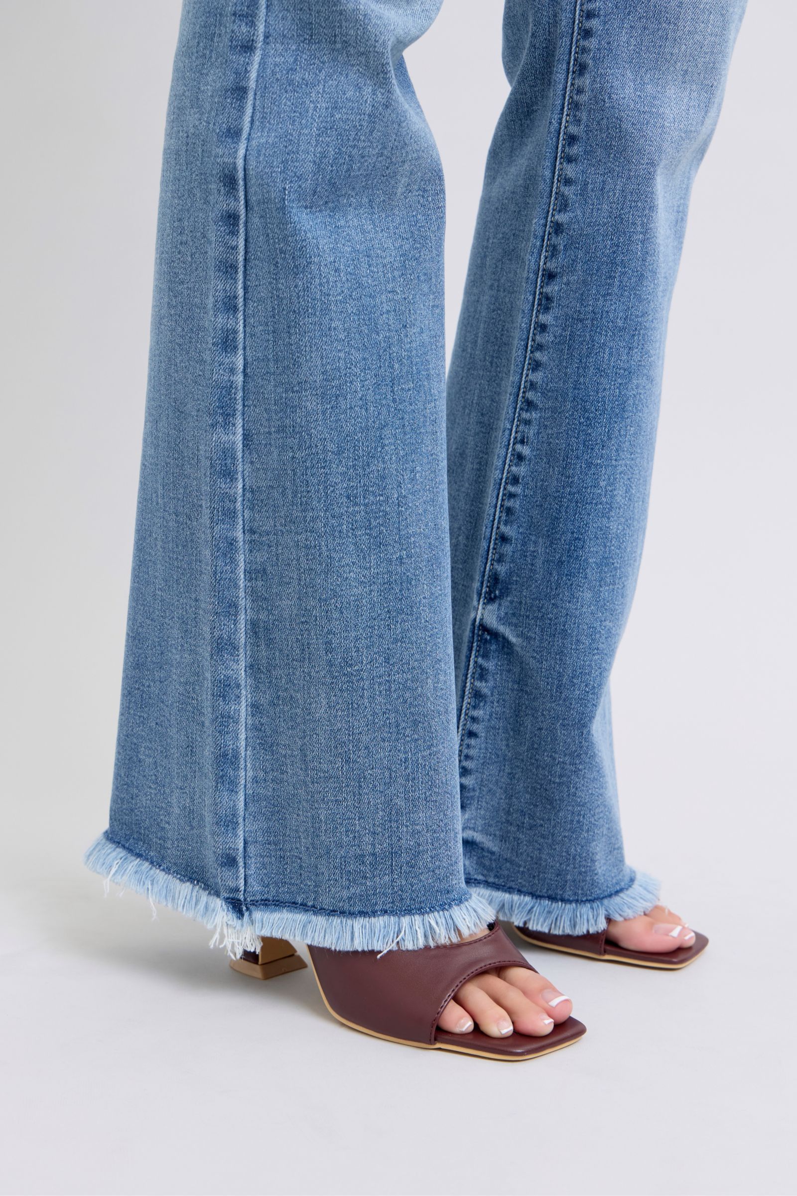 Judy Blue Full Size Raw Hem High Rise Bootcut Jeans - Your Go-To Stylish Denim Coco’s Tee Boutique