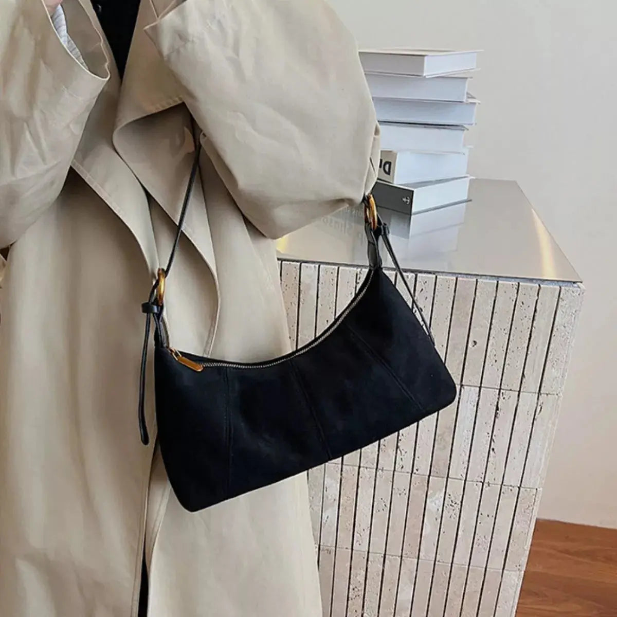 Lightweight Solid Color Shoulder Bag Simply Love