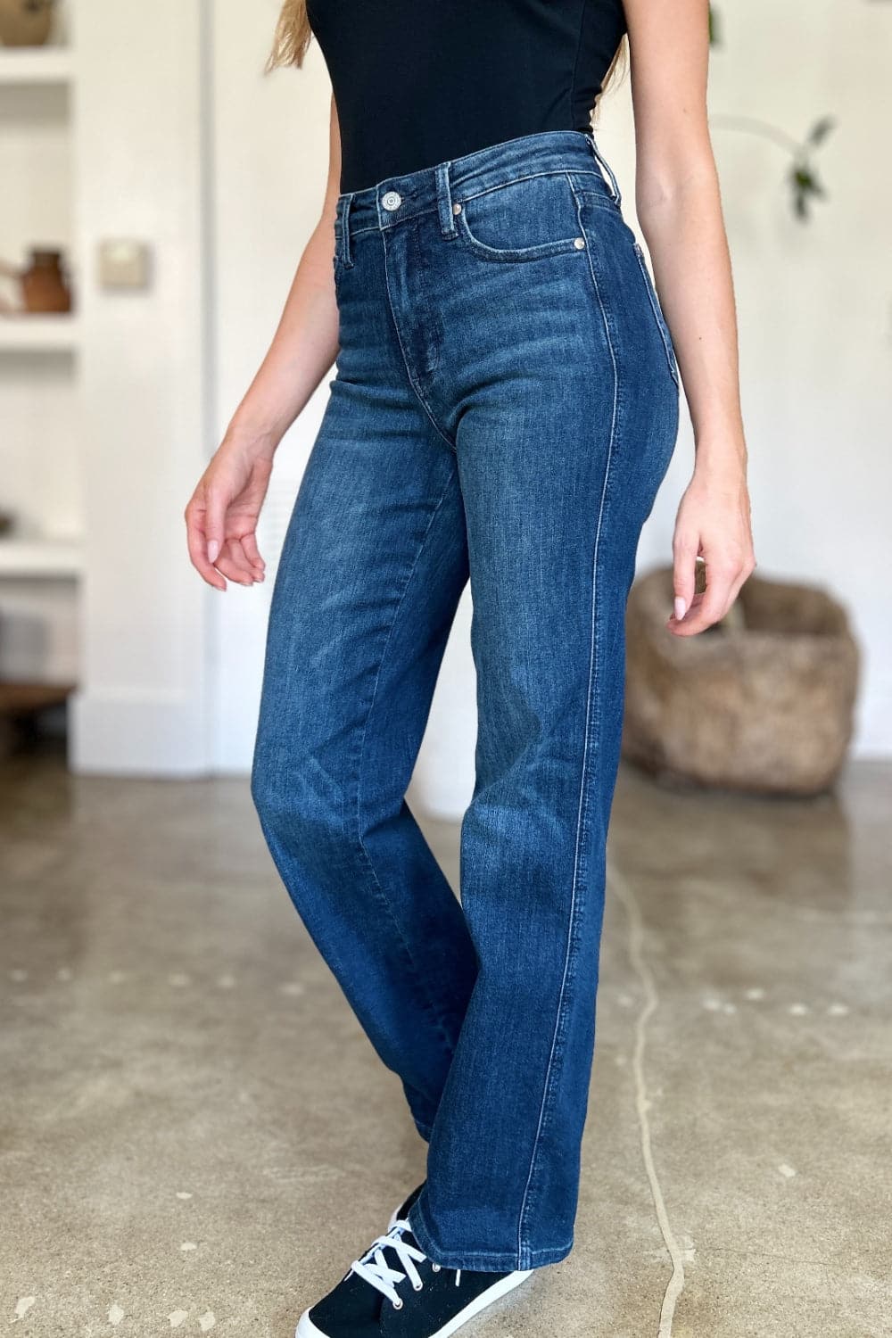 Judy Blue Full Size Tummy Control Straight Jeans.