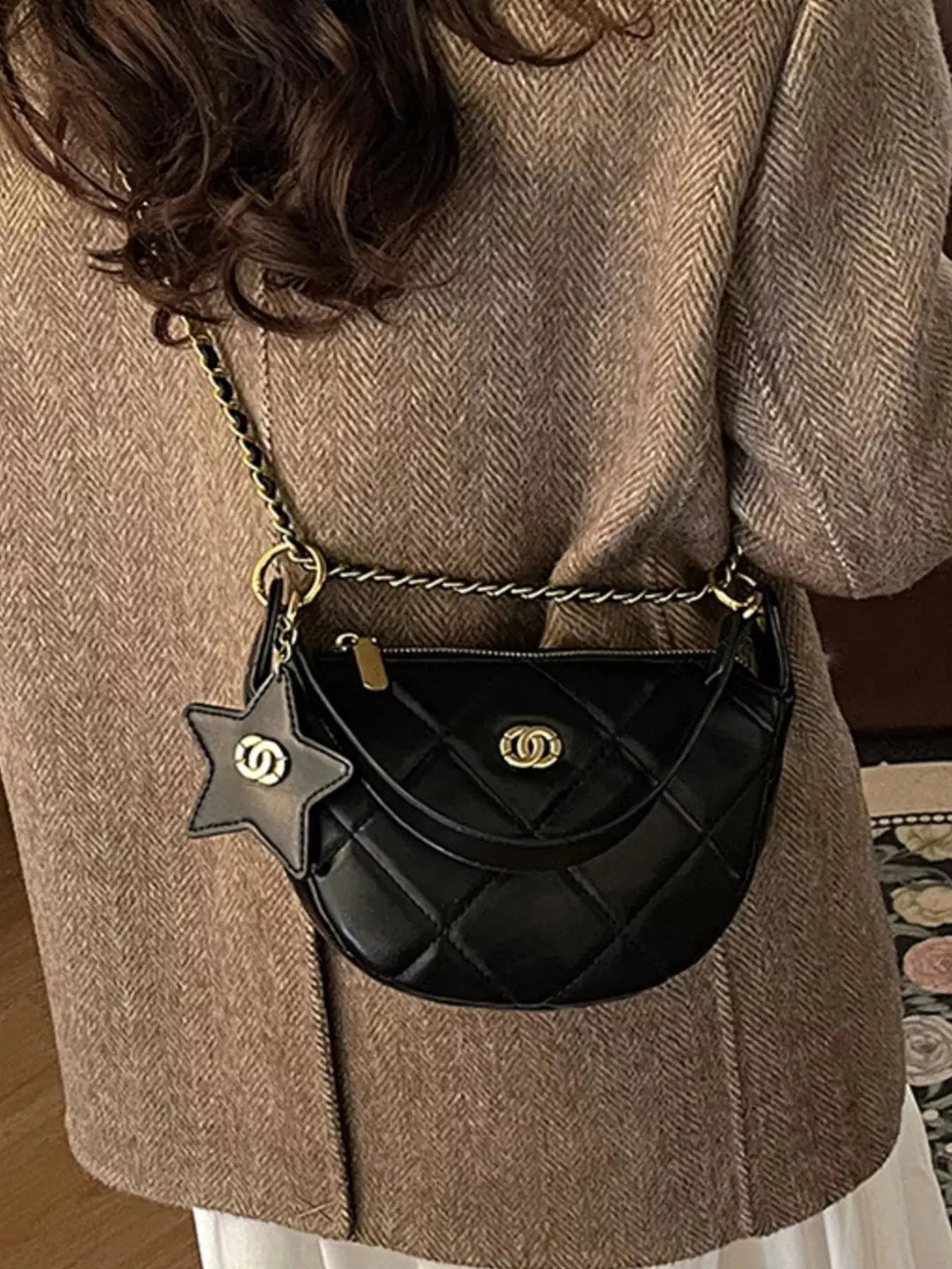 Quilted Chain Crossbody Bag Simply Love