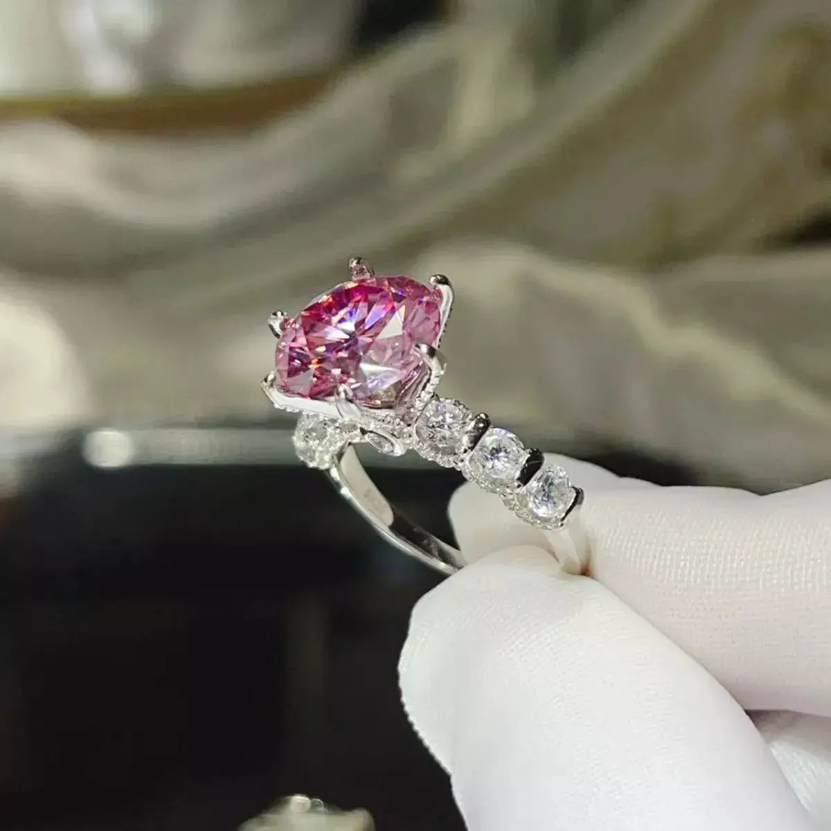 5 Carat Moissanite 6-Prong 925 Sterling Silver Ring Simply Love