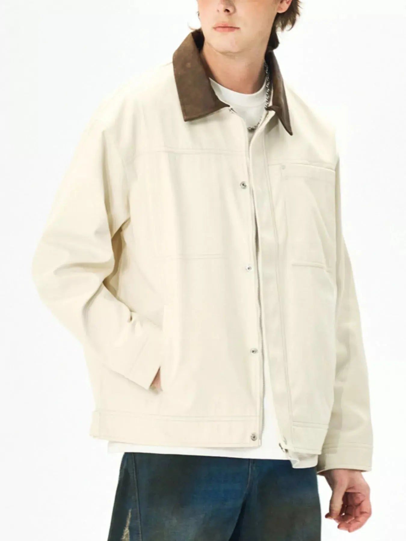 Men's Plus Size Snap Down Long Sleeve Jacket Simply Love