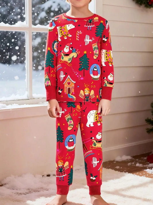 Children's Christmas Print Pajama Set Simply Love