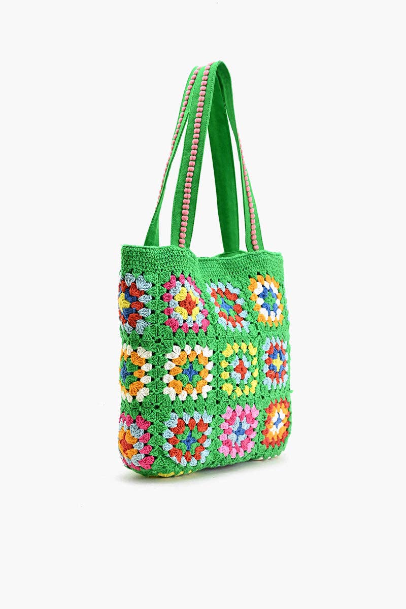 Rooted Radiance Crochet Tote Sustainable Fashion Bag Fitkitty Culture Athleisure Wear, Yoga Wear & Women's Clothing