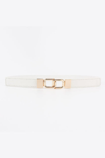 Geometric Double Buckle Elastic Belt.