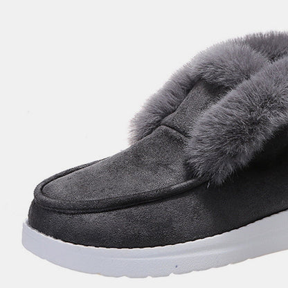 Furry Suede Snow Boots.