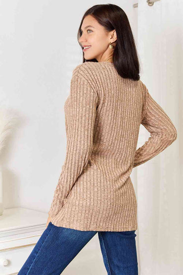 Double Take: Ribbed Long Sleeve Tee