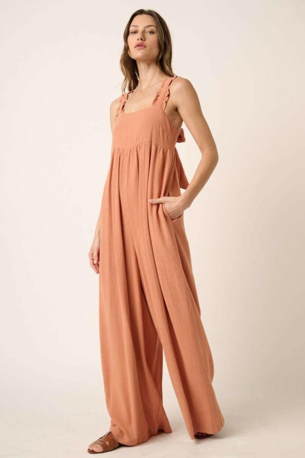 Mittoshop Sleeveless Wide Leg Jumpsuit.