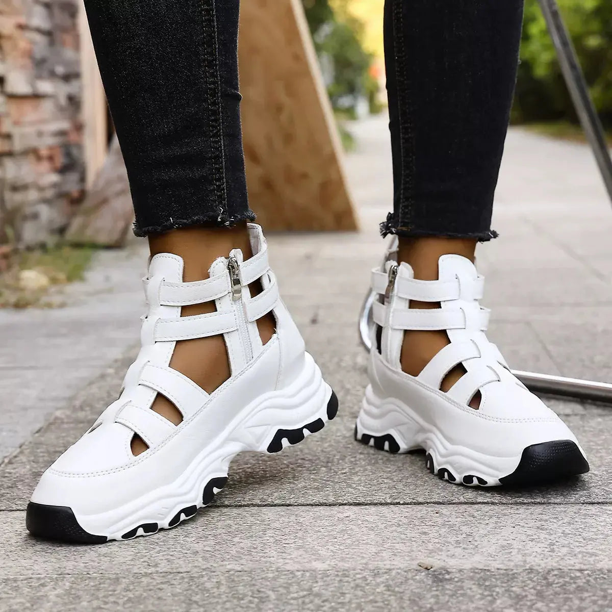 Cutout Platform Sneakers Simply Love