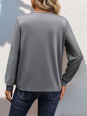 V-Neck Long Sleeve Top.