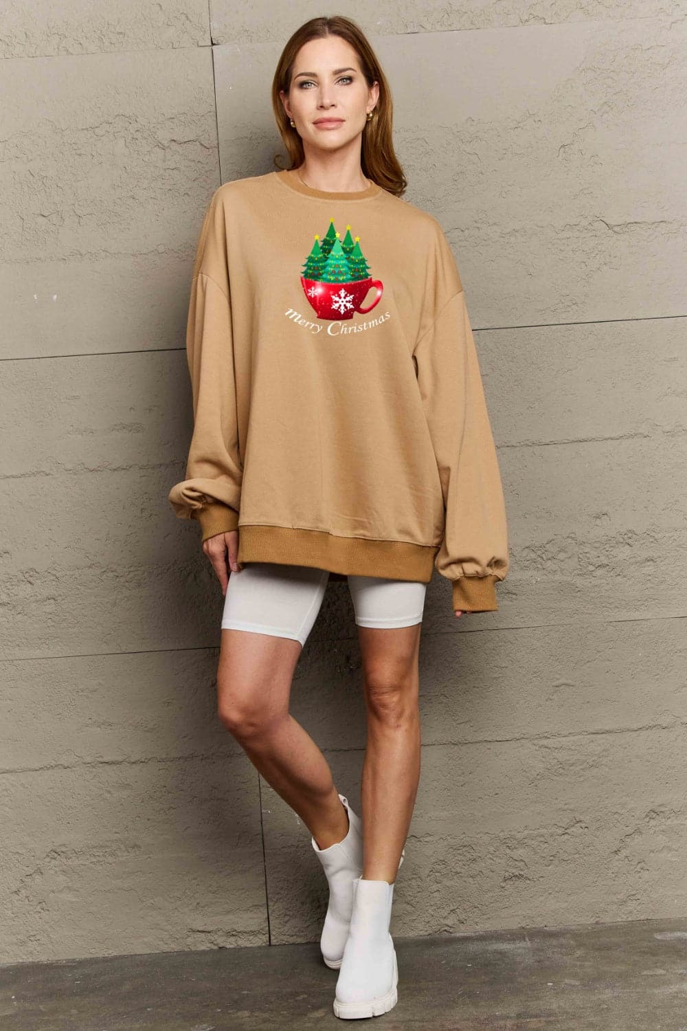 Simply Love Full Size MERRY CHRISTMAS Graphic Sweatshirt.