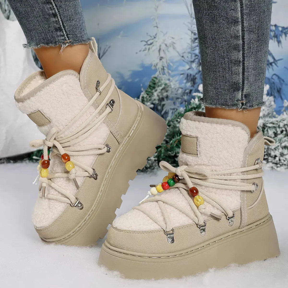 Lace-Up Platform Winter Boots Simply Love