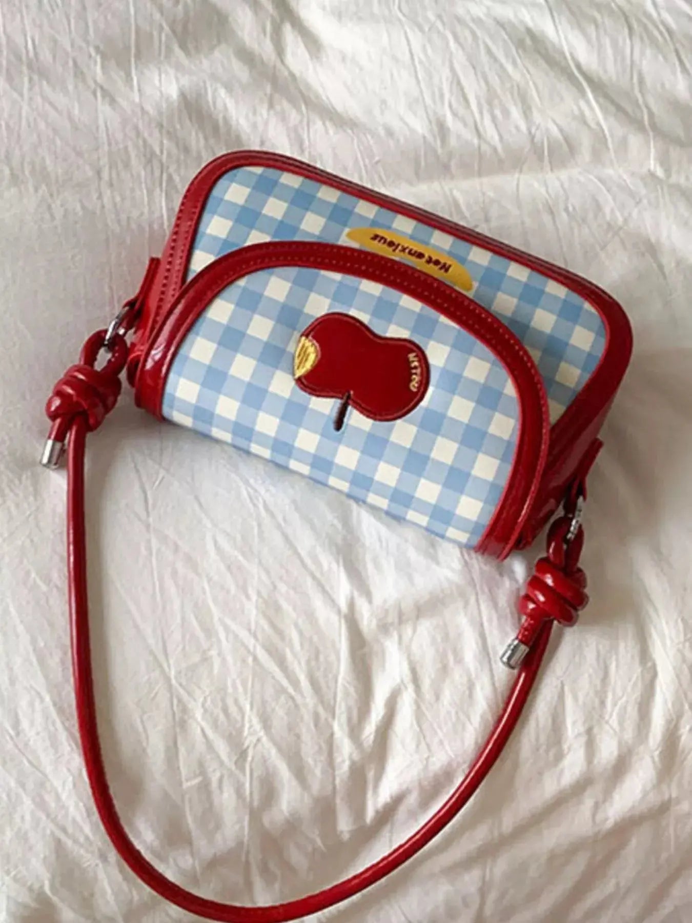 Apple Gingham Shoulder Bag Simply Love