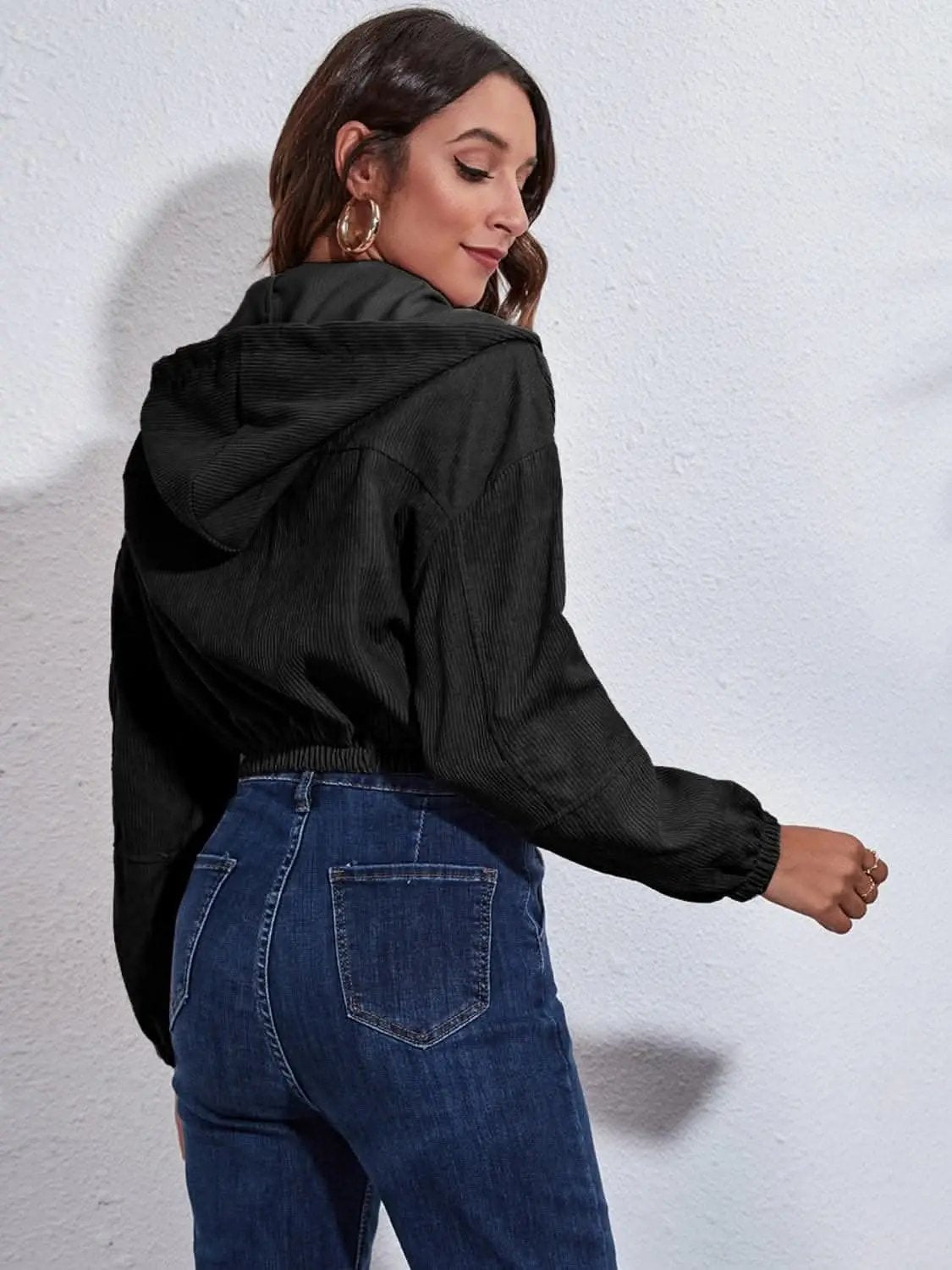 Cozy hooded jacket with pockets - Love Salve 