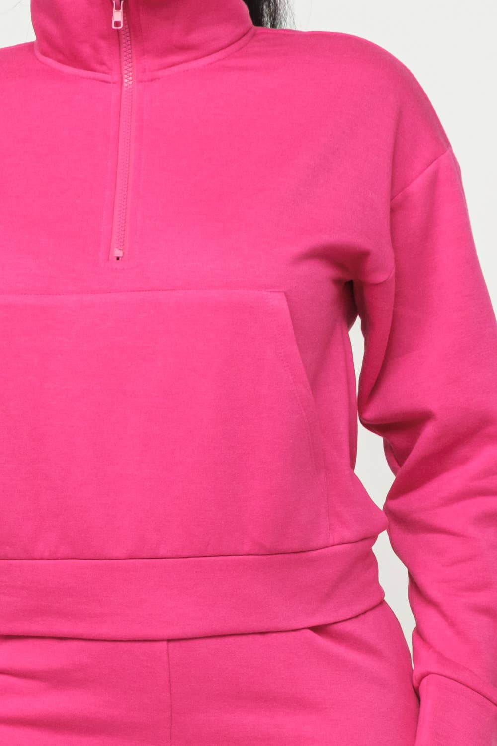 Half Zip Up One Pocket Jacket And Pants Set Coco’s Tee Boutique