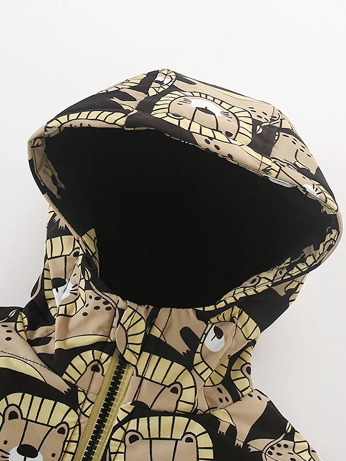 Children's Lion Print Hooded Warm Padded Jacket Simply Love