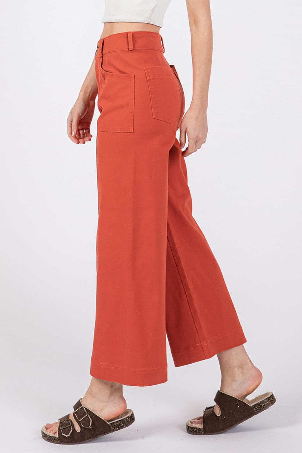 SAGE + FIG Wide Leg Cropped Pants.