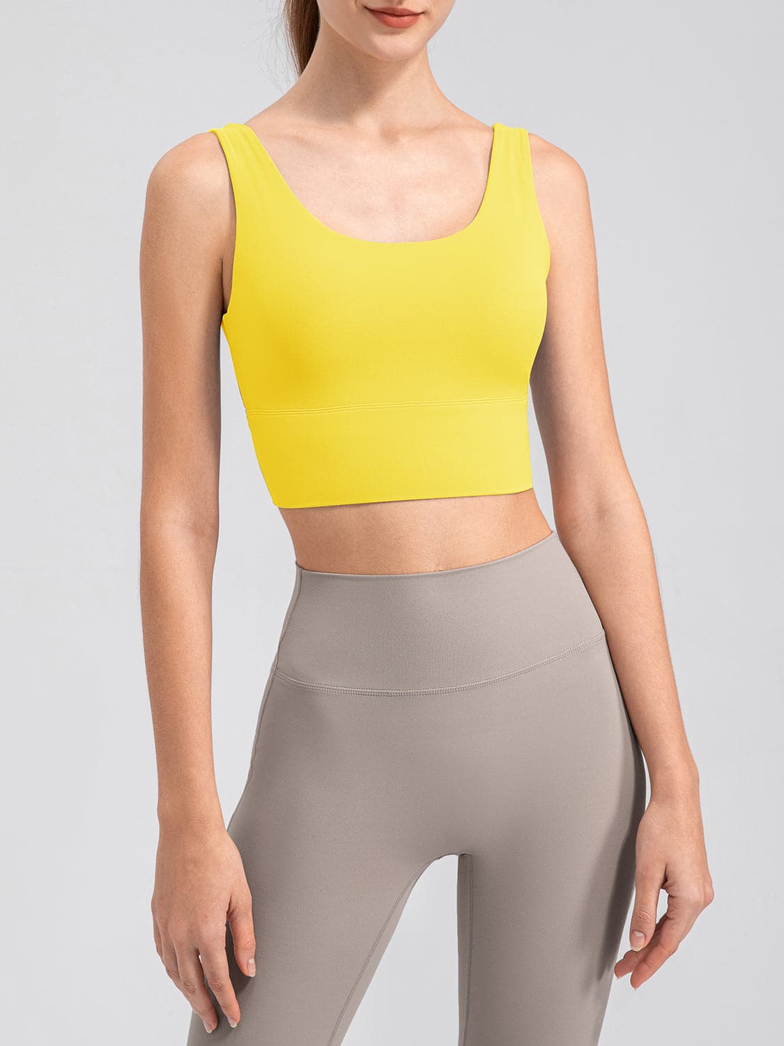 Scoop Neck Wide Strap Active Tank.