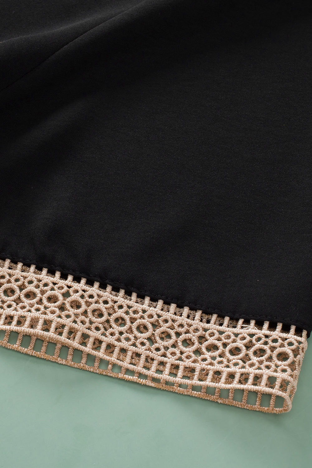 Elegant black lace v-neck top for plus sizes