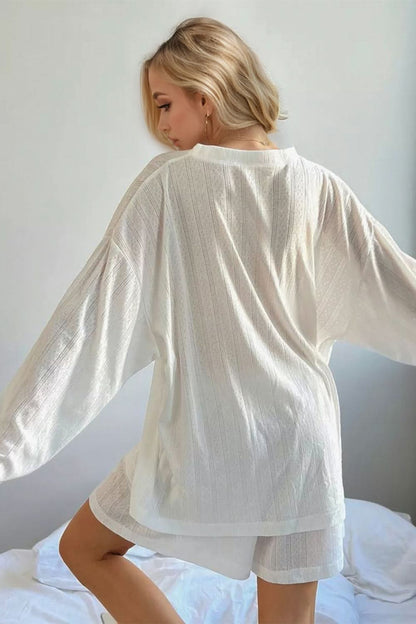 Ultimate Comfort Buttery-Soft Round Neck Top and Shorts Duo