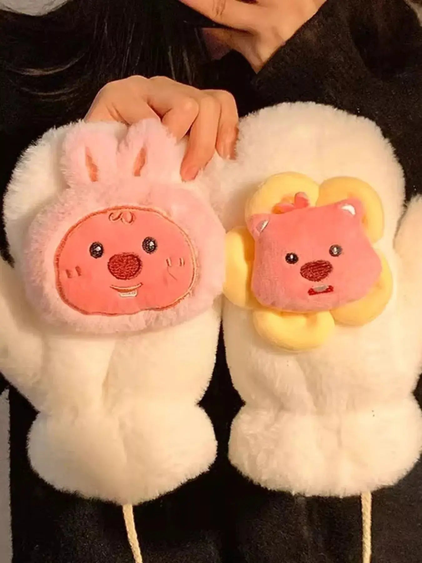 Cartoon Plush Warm Gloves Simply Love