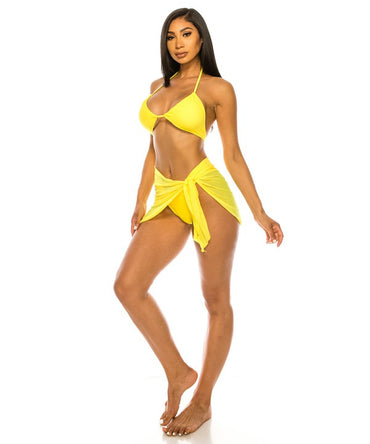 Beach Bombshell 3-Piece Bikini Set – Sizzle in Style!