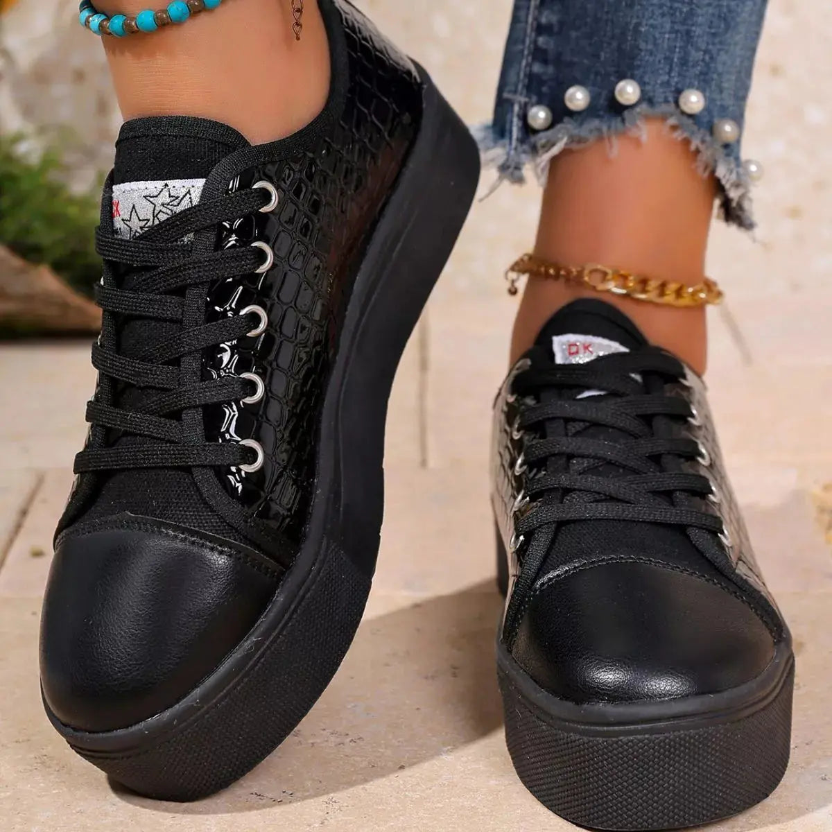 Round Toe Platform Sneakers Simply Love