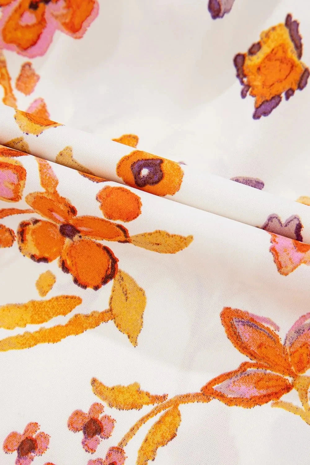 Printed Tie Neck Cap Sleeve Mini Dress Simply Love