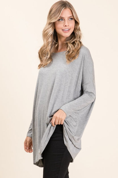 Chic and Cozy Oversized Long Sleeve Top