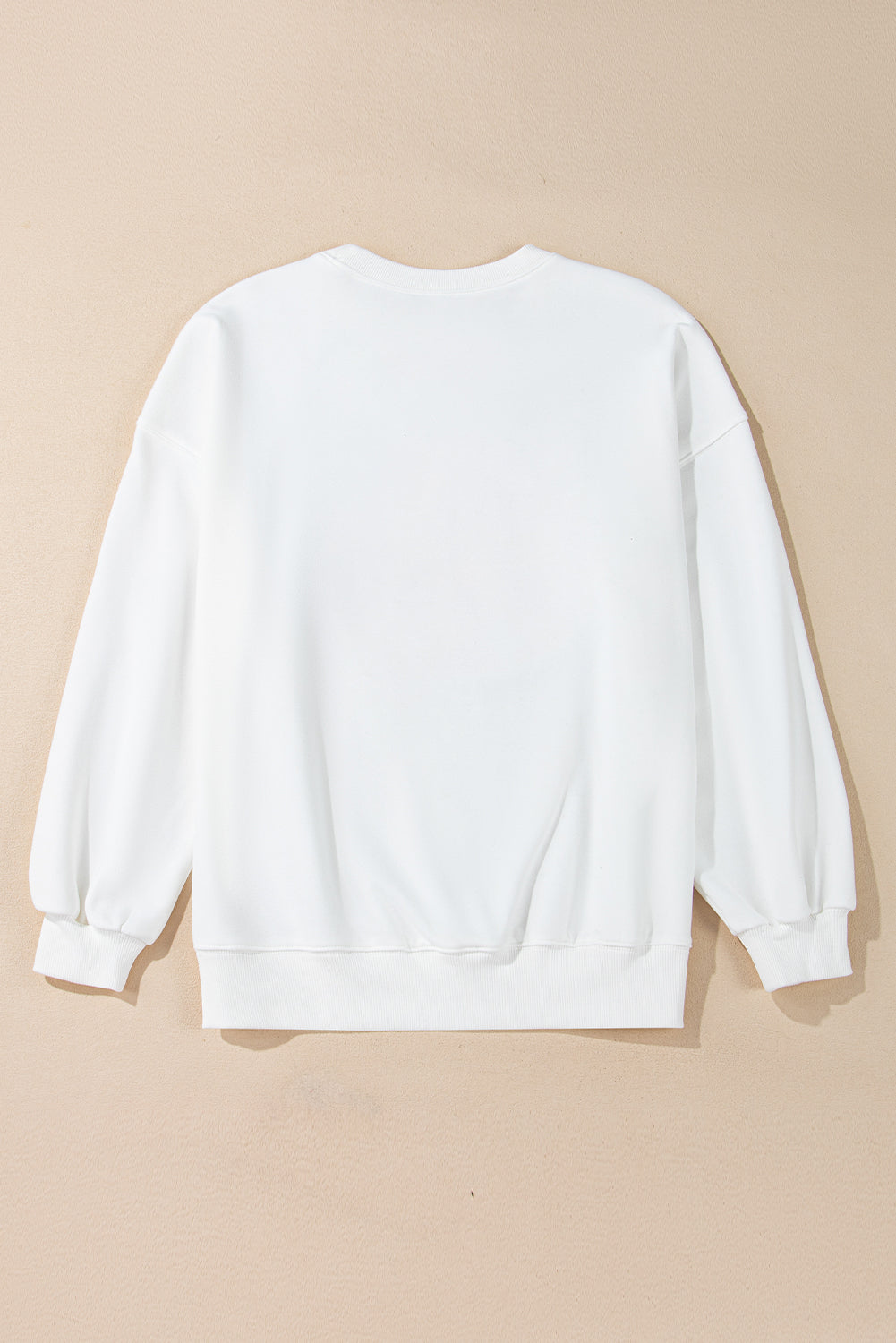 Autumn vibes: White pumpkin patch pullover sweatshirt