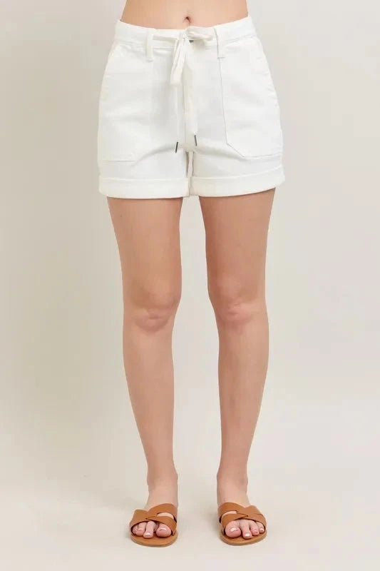 Judy Blue High Waist Cuff Denim Shorts Coco’s Tee Boutique