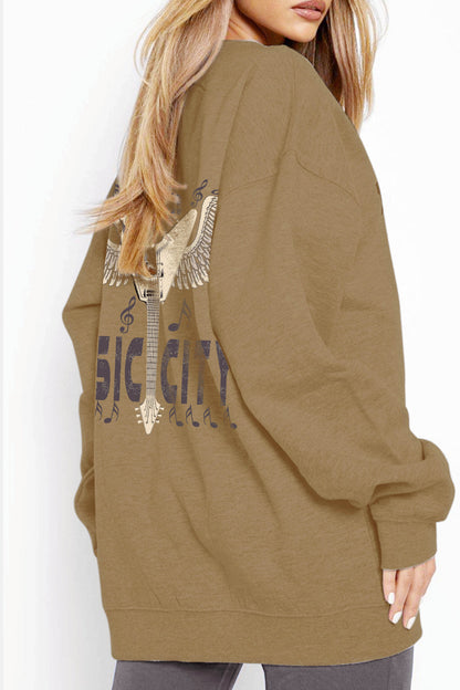 Simply Love: Oversized Graphic Sweatshirt
