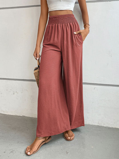 Perfee Wide Leg Pants with Pockets