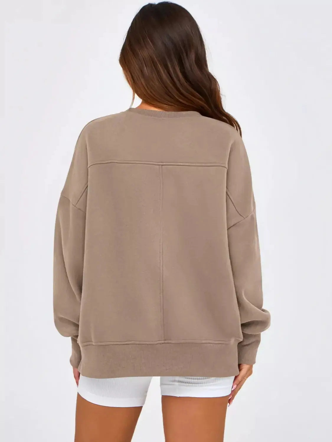 Casual Loose Side Slit Sweatshirt Simply Love