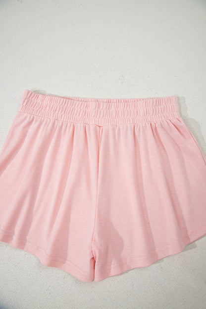 Light Pink 3 Pcs Crop Tank Top Shorts with Cardigan Set