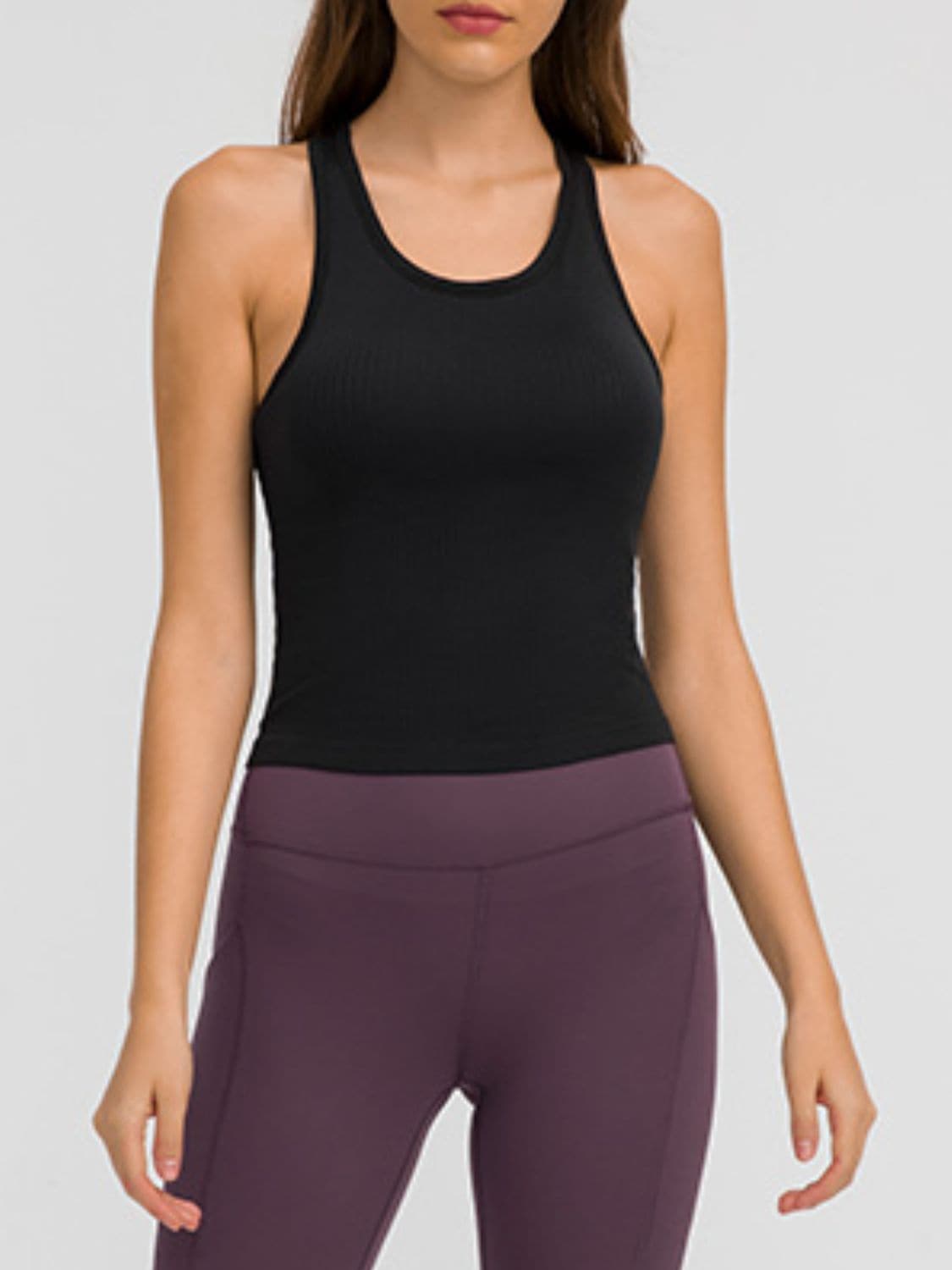 Round Neck Racerback Active Tank.