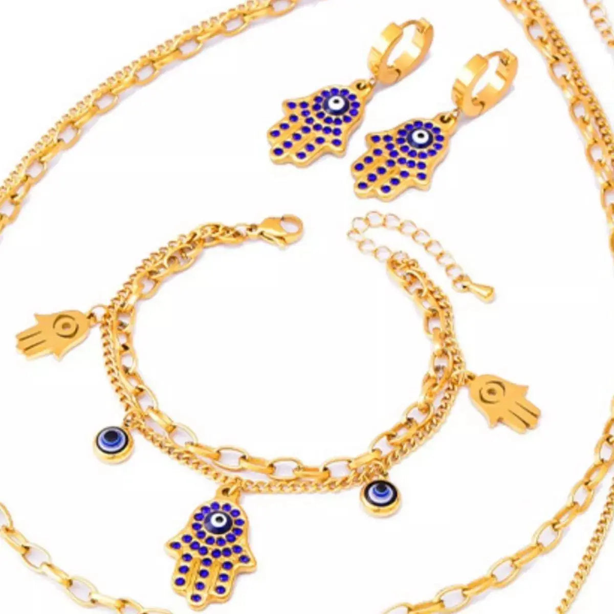 18K Gold-Plated Hand Charm Jewelry Set Simply Love