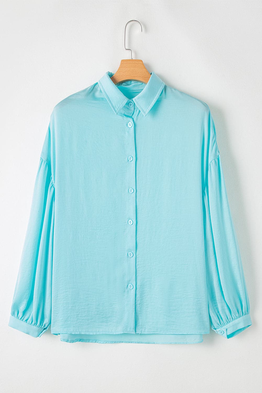 Collared Neck Long Sleeve Shirt.